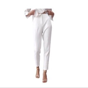 HIGH-WAISTED PANTS WHITE size S